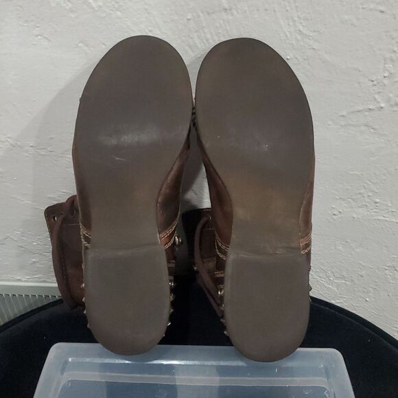 Steve Madden Tarnney Studded Brown Boots Made in Mexico Size 7 - Picture 13 of 15